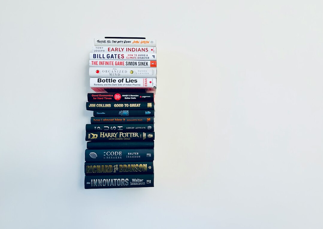 Stack of newspapers on a table
