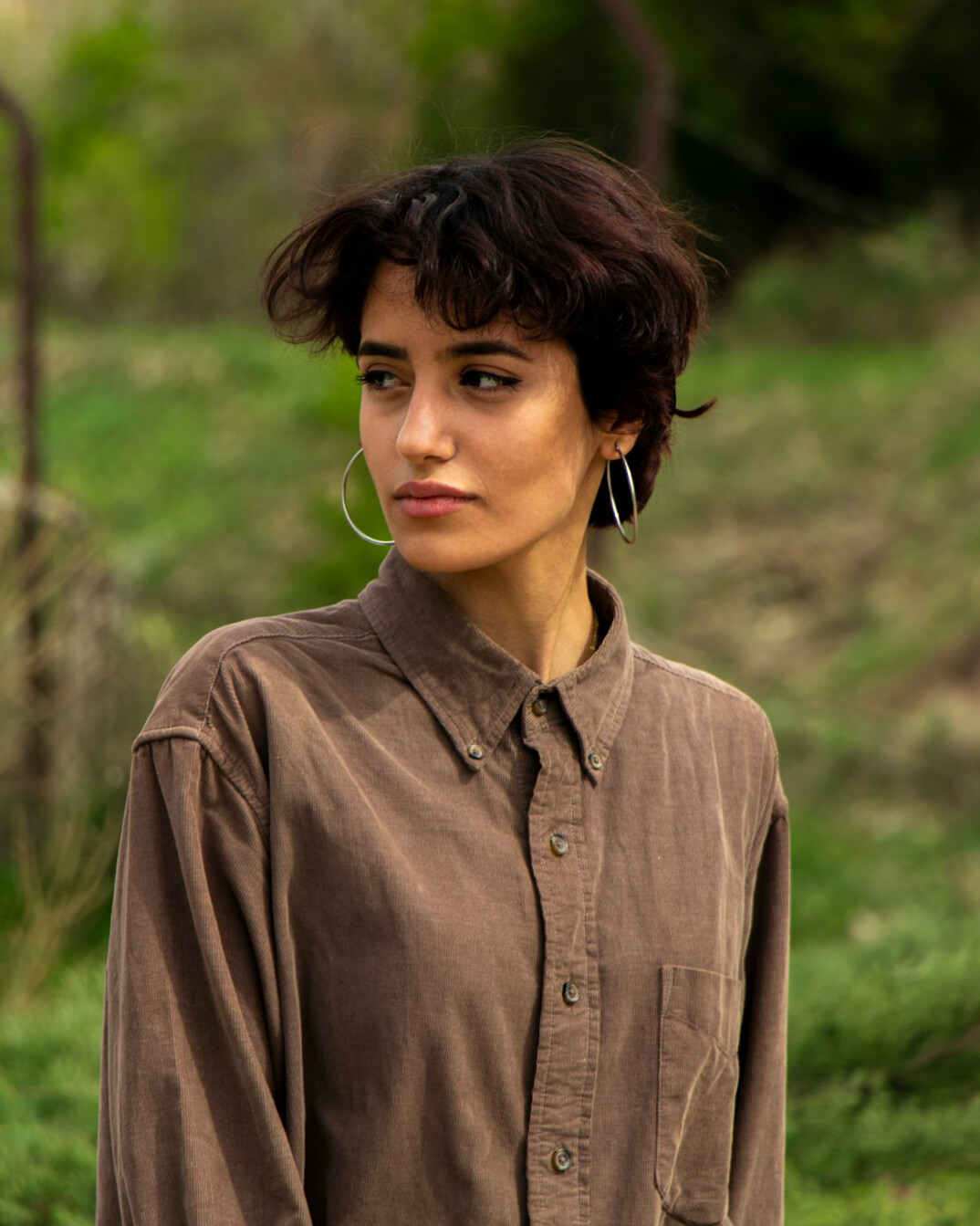 Portrait of a Turkish woman editor with dark hair